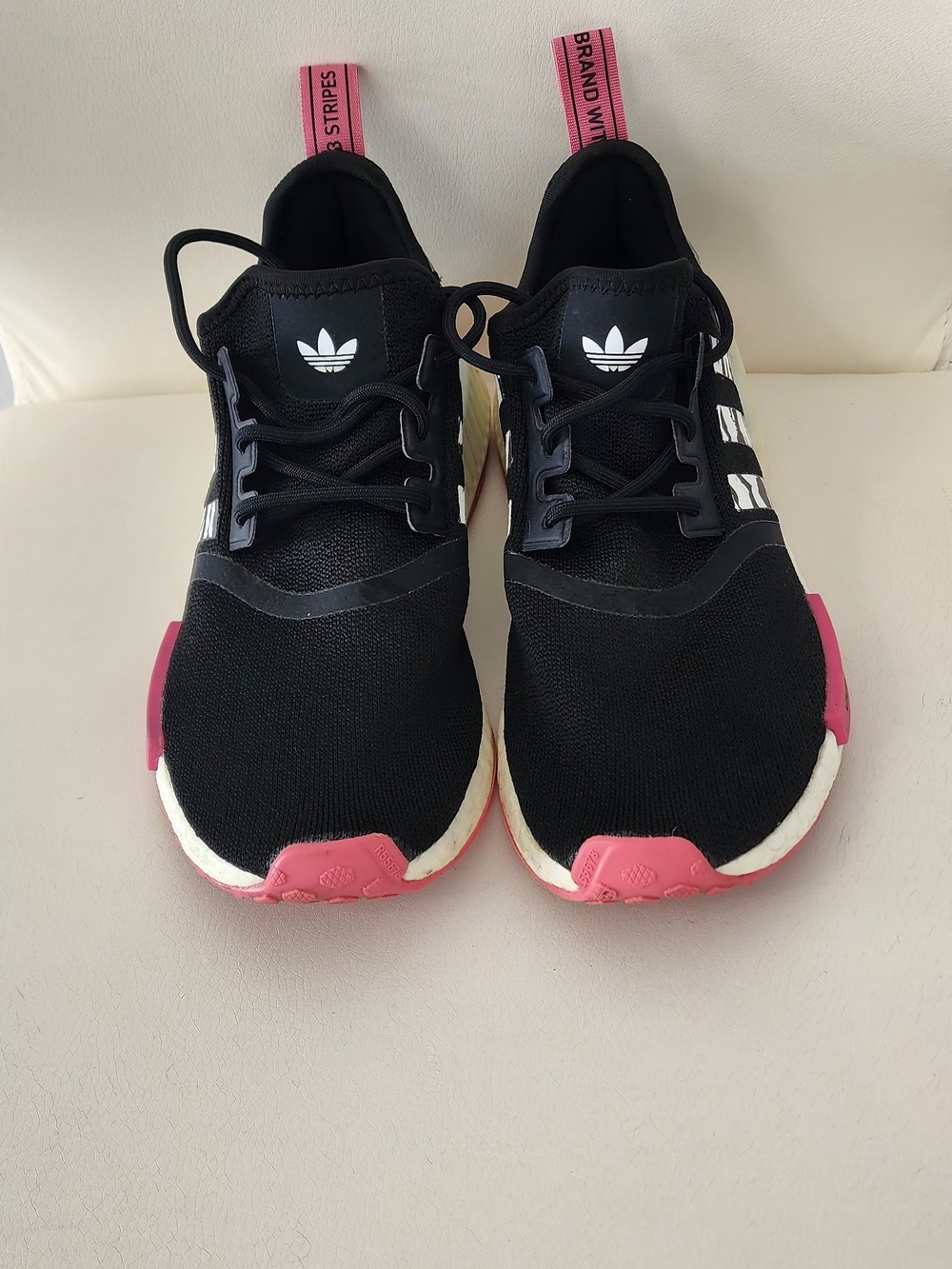 Adidas Women’s Black and Pink Running Sneakers